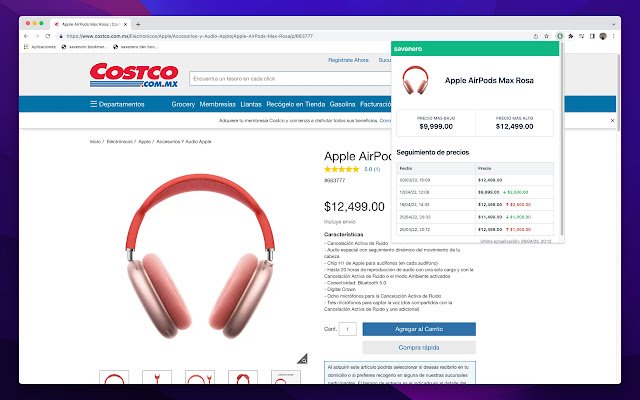 Savenero  from Chrome web store to be run with OffiDocs Chromium online