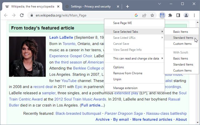 Save Page WE aus dem Chrome Web Store, um mit OffiDocs Chromium online ausgeführt zu werden