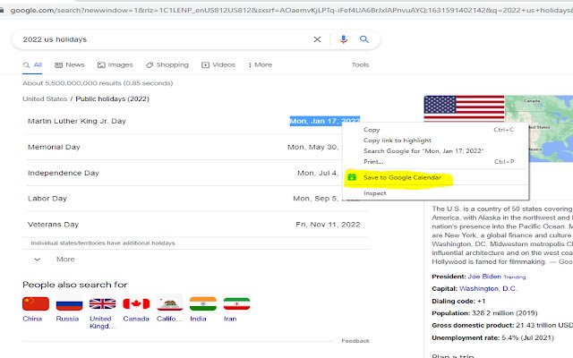 Simpan ke Kalendar Google daripada kedai web Chrome untuk dijalankan dengan OffiDocs Chromium dalam talian