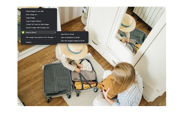 Save to Koofr  from Chrome web store to be run with OffiDocs Chromium online