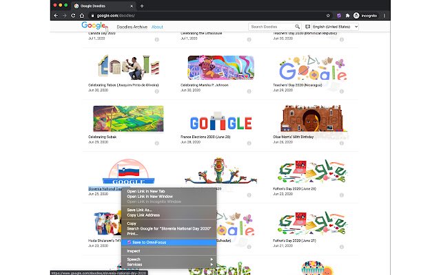 Save to OmniFocus  from Chrome web store to be run with OffiDocs Chromium online