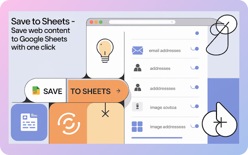 Save to sheets  from Chrome web store to be run with OffiDocs Chromium online