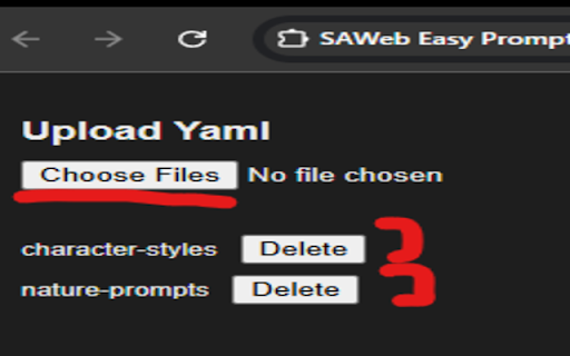 SAWeb Easy Prompt Selector  from Chrome web store to be run with OffiDocs Chromium online