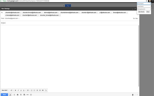 SB Hacks Contact Finder  from Chrome web store to be run with OffiDocs Chromium online