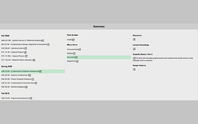SBU Blackboard Quick View Extension  from Chrome web store to be run with OffiDocs Chromium online