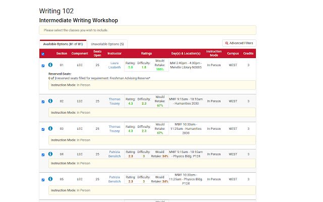 Penambahbaikan SBU ScheduleBuilder daripada kedai web Chrome untuk dijalankan dengan OffiDocs Chromium dalam talian