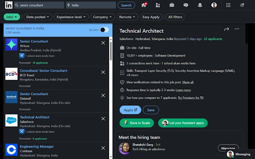 scale.jobs Career Assistants  Networking tool  from Chrome web store to be run with OffiDocs Chromium online