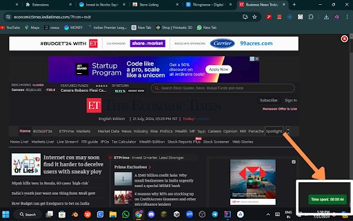 Scaler Time Tracker  from Chrome web store to be run with OffiDocs Chromium online