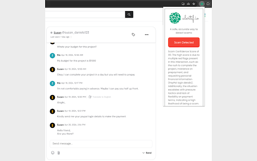 Scam Detection by alertif.io from Chrome web store to be run with OffiDocs Chromium online Scam Detection by alertif.io from Chrome web store to be run with OffiDocs Chromium online
