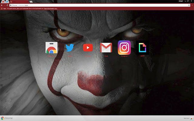 Scary Face Pennywise | It (2017 film) Theme from Chrome web store to be run with OffiDocs Chromium online Scary Face Pennywise | It (2017 film) Theme from Chrome web store to be run with OffiDocs Chromium online