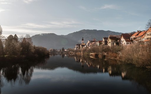 Scenic View of Frohnleitens Riverside Town  from Chrome web store to be run with OffiDocs Chromium online