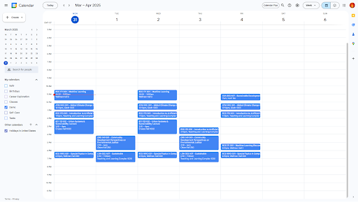 Schedule Builder Export  from Chrome web store to be run with OffiDocs Chromium online