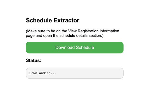 Schedule Extractor  from Chrome web store to be run with OffiDocs Chromium online