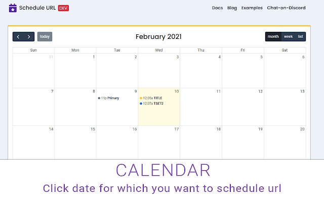 Schedule URL [DEV]  from Chrome web store to be run with OffiDocs Chromium online