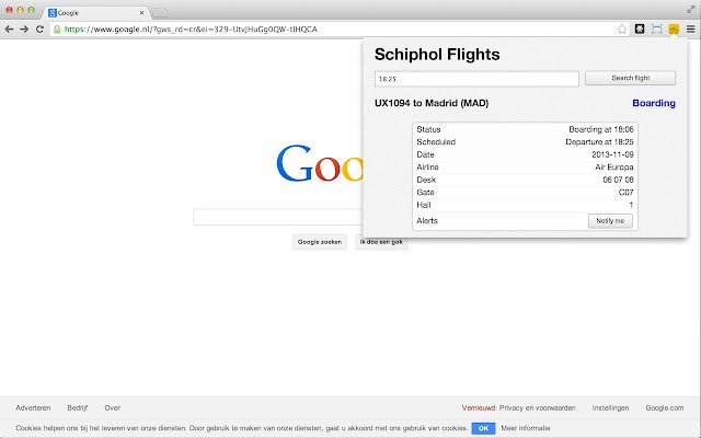 ক্রোম ওয়েব স্টোর থেকে Schiphol ফ্লাইটগুলি OffiDocs Chromium-এর সাথে অনলাইনে চালানো হবে৷