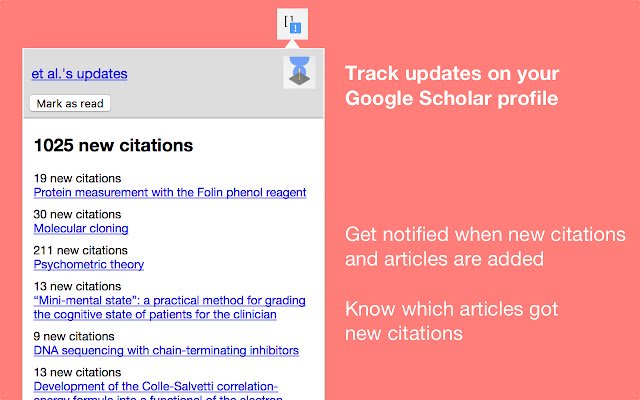 Mga Scholar Update mula sa Chrome web store na tatakbo sa OffiDocs Chromium online