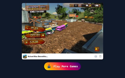 School Bus Demolition Derby Multiplayer  Driving Game  from Chrome web store to be run with OffiDocs Chromium online