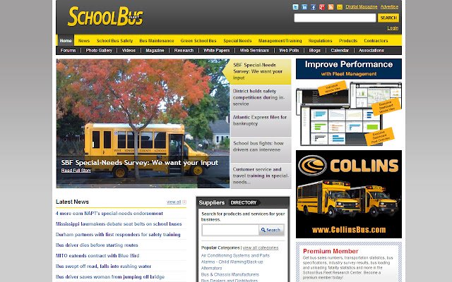 School Bus Fleet Magazine din magazinul web Chrome va fi difuzată online cu OffiDocs Chromium