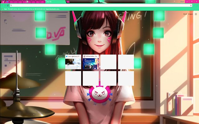 学校の授業 | OffiDocs Chromiumオンラインで実行されるChrome WebストアのOverwatch Charming girl D.Va