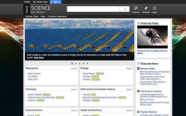 Science In Context จาก Chrome เว็บสโตร์ที่จะทำงานร่วมกับ OffiDocs Chromium ทางออนไลน์