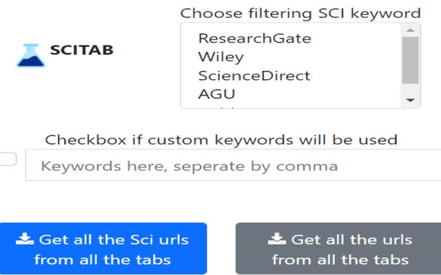sci_tab dal Chrome Web Store per essere eseguito con OffiDocs Chromium online