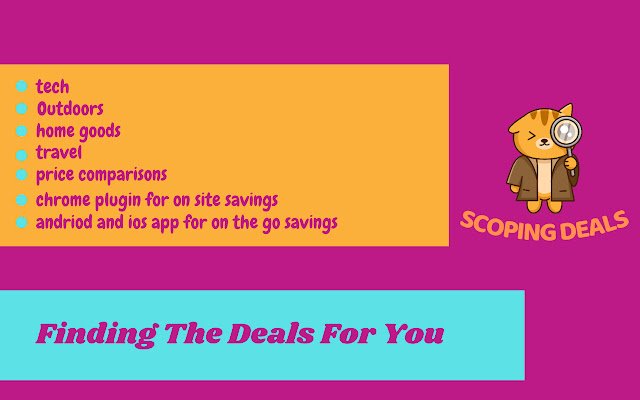 Scoping Deals HUB  from Chrome web store to be run with OffiDocs Chromium online
