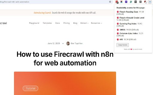 ScoreMyText  from Chrome web store to be run with OffiDocs Chromium online