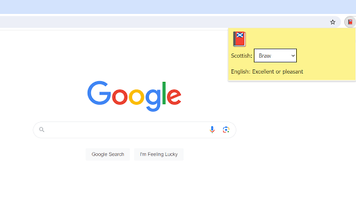 Scottish Dictionary  from Chrome web store to be run with OffiDocs Chromium online