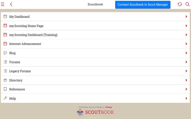 Scout Manager  from Chrome web store to be run with OffiDocs Chromium online