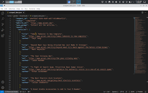 ScrapeGraphAI  from Chrome web store to be run with OffiDocs Chromium online