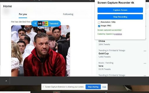 Screen Capture Recorder 4K  from Chrome web store to be run with OffiDocs Chromium online