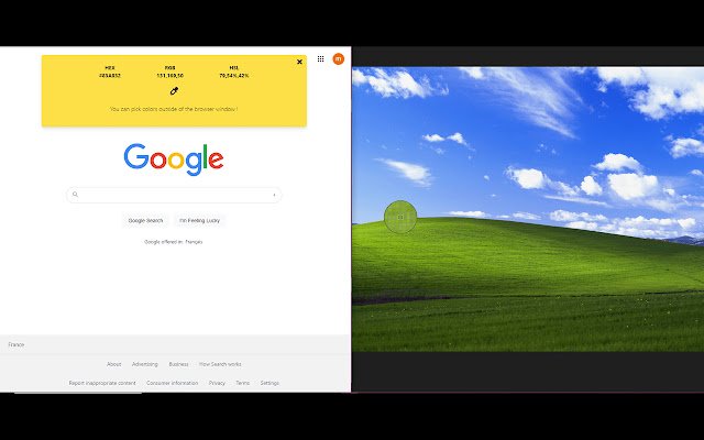El selector de color de pantalla de la tienda web de Chrome se ejecutará con OffiDocs Chromium en línea