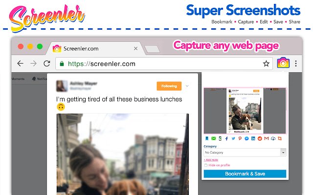 Screenler: Mga Super Screenshot mula sa Chrome web store na tatakbo sa OffiDocs Chromium online
