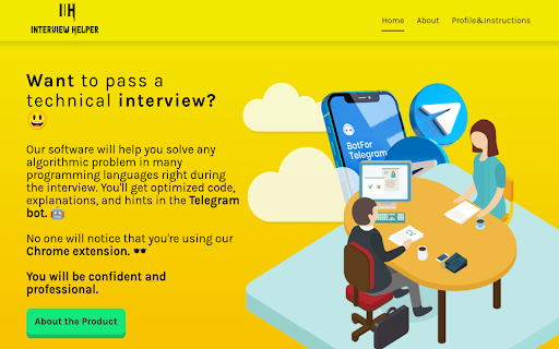 Screenshot Extension for Interview Helper  from Chrome web store to be run with OffiDocs Chromium online