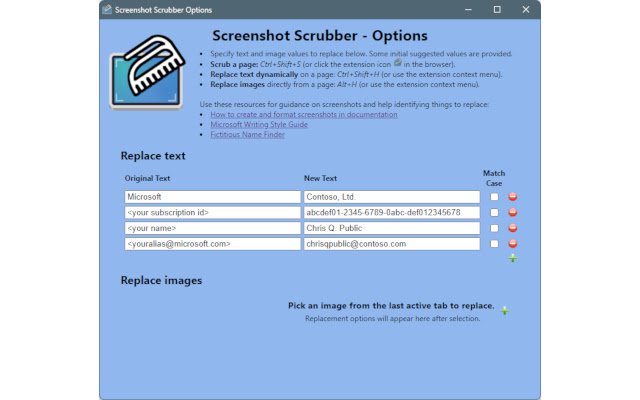 Screenshot Scrubber dari toko web Chrome untuk dijalankan dengan OffiDocs Chromium online