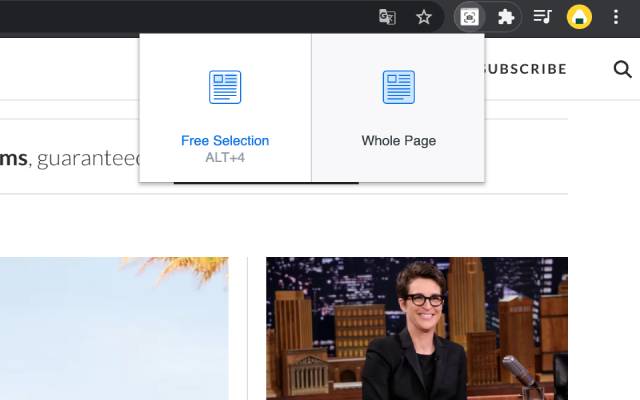 أداة لقطة الشاشة من متجر Chrome الإلكتروني ليتم تشغيلها مع OffiDocs Chromium عبر الإنترنت