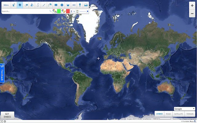 Scribble Maps uit de Chrome-webwinkel voor gebruik met OffiDocs Chromium online