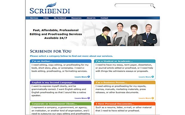 Scribendi.com dal Chrome web store da eseguire con OffiDocs Chromium online