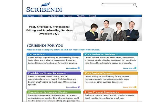 Scribendi.com מחנות האינטרנט של Chrome להפעלה עם OffiDocs Chromium באינטרנט