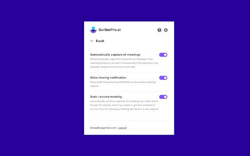 ScribePro.ai: Meeting assistant  from Chrome web store to be run with OffiDocs Chromium online