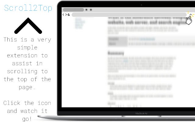 Scroll2Top  from Chrome web store to be run with OffiDocs Chromium online