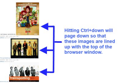 Scroll to next image  from Chrome web store to be run with OffiDocs Chromium online