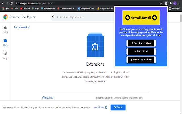 Scrroll Recall da Chrome Web Store para ser executado com OffiDocs Chromium online