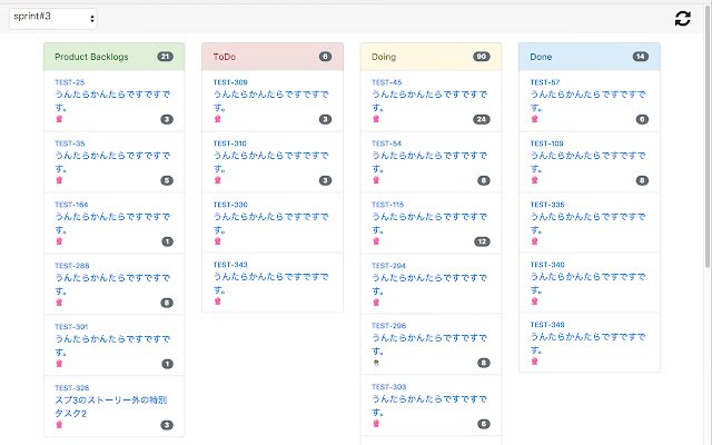 Scrum Board for Backlog  from Chrome web store to be run with OffiDocs Chromium online