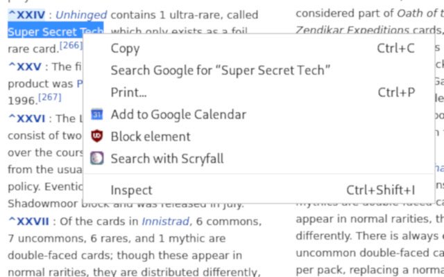 Scryfall Context Menu  from Chrome web store to be run with OffiDocs Chromium online