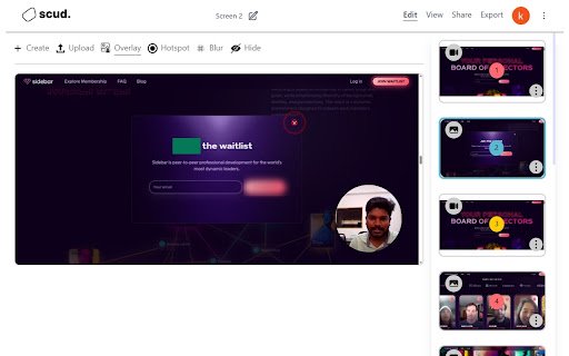 Scud  from Chrome web store to be run with OffiDocs Chromium online
