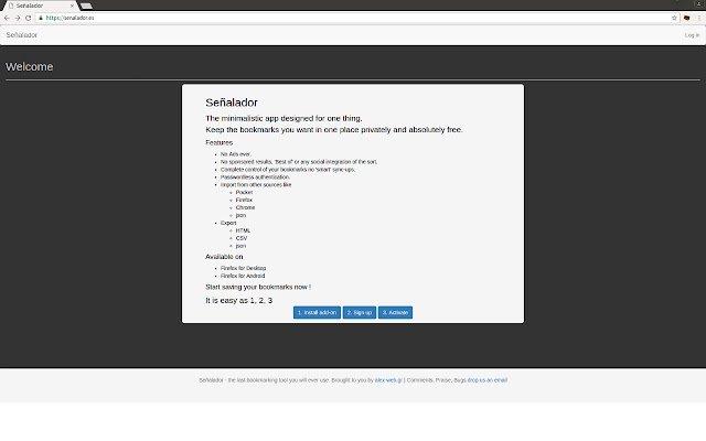 Señalador aus dem Chrome-Webshop, der mit OffiDocs Chromium online ausgeführt werden soll