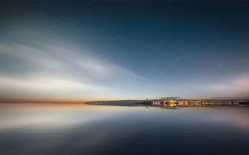 SEA NIGHT LANDSCAPE THEME  from Chrome web store to be run with OffiDocs Chromium online