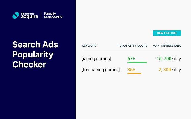 Chrome web mağazasındaki Arama Ağı Reklamları Anahtar Kelime Popülerliği Denetleyicisi, OffiDocs Chromium çevrimiçi ile çalıştırılacak