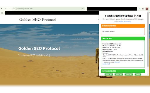 Search Algorithm Updates  from Chrome web store to be run with OffiDocs Chromium online